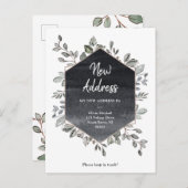 Nieuw adres | Uitkondiging van de "Rustic Greenery Briefkaart (Voorkant / Achterkant)