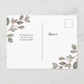 Nieuw adres | Uitkondiging van de "Rustic Greenery Briefkaart (Achterkant)