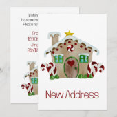 Nieuw adres uitnodiging Gingerbrood House (Voorkant / Achterkant)