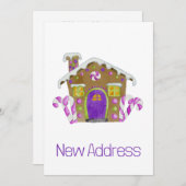 Nieuw adres uitnodiging Gingerbrood House (Voorkant / Achterkant)