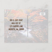 Nieuw adres Uitzicht Lake Aankondigingskaart (Achterkant)