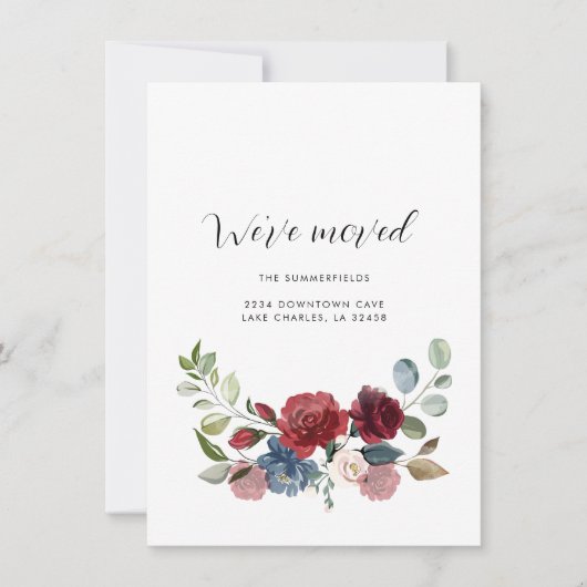 Nieuw adres update Floral Moving Aankondiging (Voorkant)