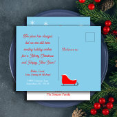 Nieuw adres Vakantie Bewegende Aankondiging Sleigh Briefkaart