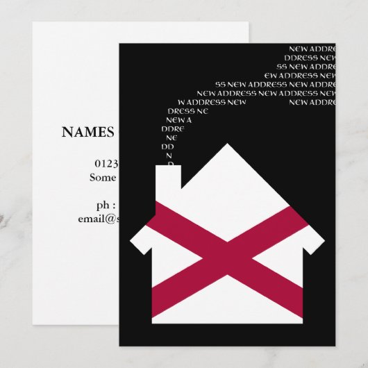 nieuw adres van alabama aankondiging (Voorkant / Achterkant)