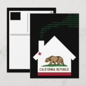 nieuw adres van californië aankondigingskaart (Voorkant / Achterkant)