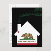 nieuw adres van californië aankondigingskaart (Voorkant / Achterkant)