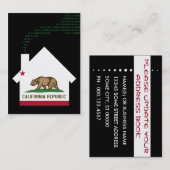 nieuw adres van californië visitekaartje (Voorkant / Achterkant)