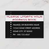 nieuw adres van californië visitekaartje (Achterkant)