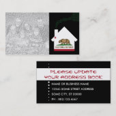 nieuw adres van californië visitekaartje (Voorkant / Achterkant)