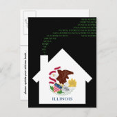 nieuw adres van illinois aankondigingskaart (Voorkant / Achterkant)