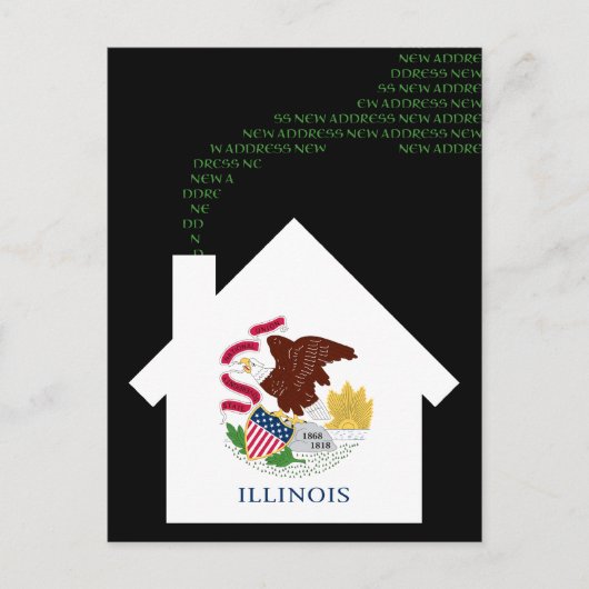 nieuw adres van illinois aankondigingskaart (Voorkant)