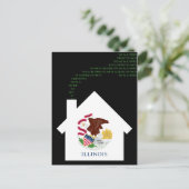 nieuw adres van illinois aankondigingskaart (Staand voorkant)