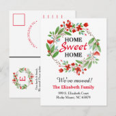 Nieuw adres van Zoete startpunt: kennisgeving verp Aankondigingskaart (Voorkant / Achterkant)