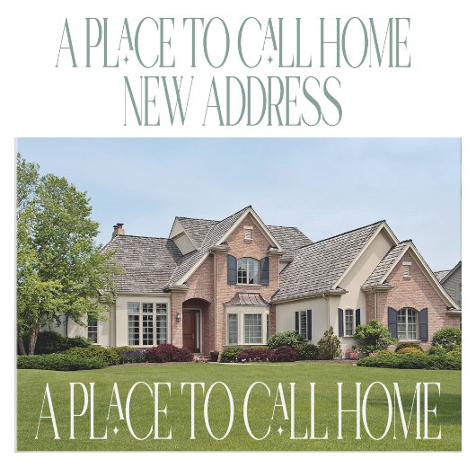 Nieuw adres Verandering van adres Home Foto Verpla Aankondiging