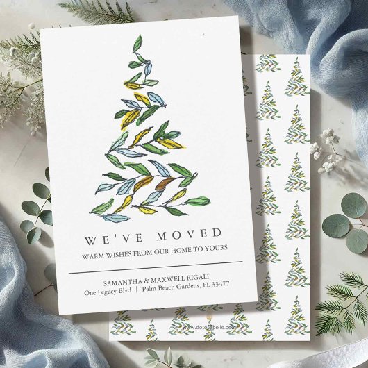 Nieuw adres Verhuisaankondiging Kerst Kaarten