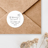 Nieuw adres Verhuisaankondiging Retouradres Ronde Sticker