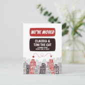 nieuw adres verhuisbericht kaart (Staand voorkant)