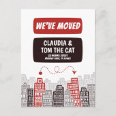 nieuw adres verhuisbericht kaart (Voorkant)