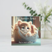 Nieuw adres verhuisbericht kaart (Staand voorkant)