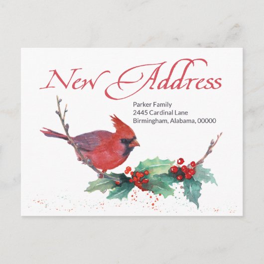 Nieuw adres verhuisd feestdagenkaart (Voorkant)