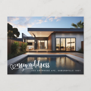 Nieuw adres Verhuizen Huis Foto Feestdagenkaart