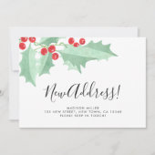 Nieuw adres verhuizen met kerstkrans aankondiging (Voorkant)