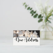 Nieuw adres verlichte kerstwoningen informatiekaartje (Staand voorkant)