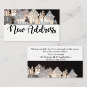 Nieuw adres verlichte kerstwoningen informatiekaartje (Voorkant / Achterkant)