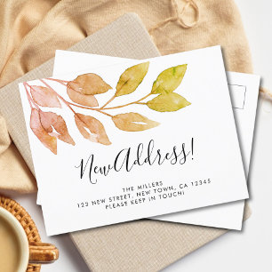 Nieuw adres verplaatsen aankondigingskaart