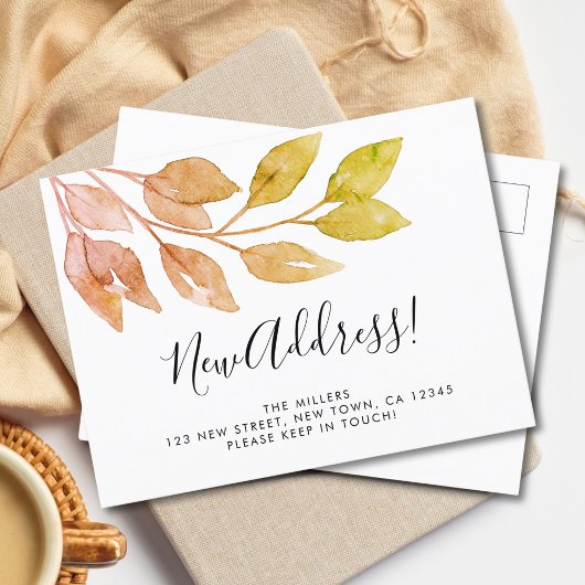 Nieuw adres verplaatsen aankondigingskaart