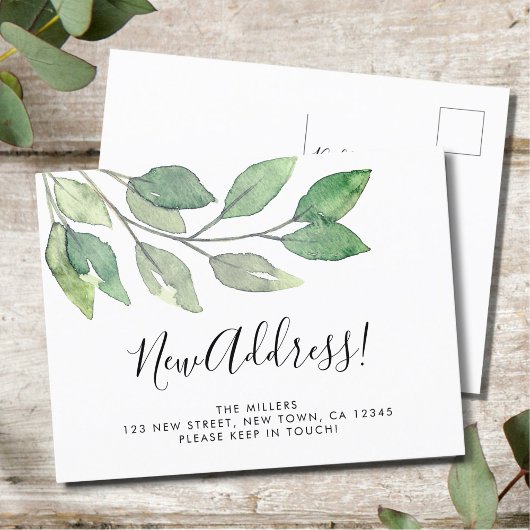 Nieuw adres verplaatsen aankondigingskaart