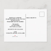 Nieuw adres verplaatsen aankondigingskaart (Achterkant)