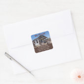 Nieuw adres verplaatsen vierkante sticker (Envelop)