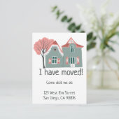 Nieuw adres Verplaatsende Aankondiging Stemhuis Briefkaart (Staand voorkant)