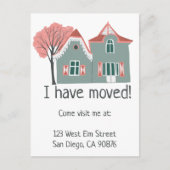 Nieuw adres Verplaatsende Aankondiging Stemhuis Briefkaart (Voorkant)