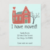 Nieuw adres Verplaatsende Aankondiging Stemhuis Briefkaart (Voorkant)