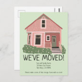 Nieuw adres Verplaatsende Aankondiging Stemhuis Briefkaart (Voorkant / Achterkant)