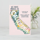 NIEUW ADRES Verplaatst naar California State Map Kaart (Staand voorkant)