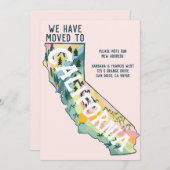 NIEUW ADRES Verplaatst naar California State Map Kaart (Voorkant / Achterkant)