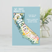 NIEUW ADRES Verplaatst naar California State Map Kaart (Staand voorkant)