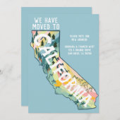 NIEUW ADRES Verplaatst naar California State Map Kaart (Voorkant / Achterkant)