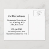 Nieuw adres |  vogel | BW | kinkkraan Aankondigingskaart (Achterkant)