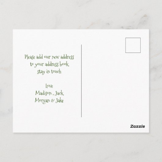 Nieuw adres voor de Feestdagen | Kerstmis met Retr Briefkaart (Achterkant)