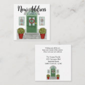 Nieuw adres voor kerstcadeaukaart informatiekaartje (Voorkant / Achterkant)