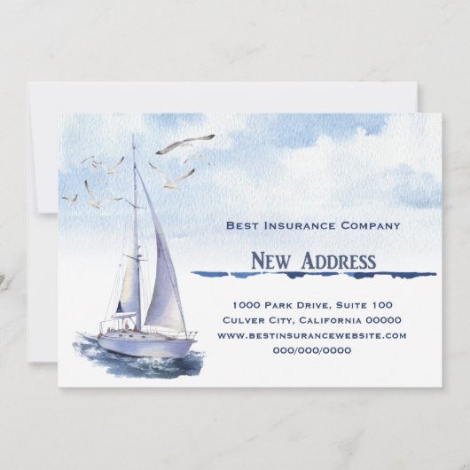 Nieuw adres voor nieuwe bedrijven aankondiging (Voorkant)