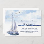 Nieuw adres voor nieuwe bedrijven aankondiging (Voorkant / Achterkant)