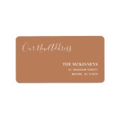 Nieuw adres voor roestverfstaal etiket (Voorkant)