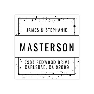 Nieuw adres voor thuisgezin rubberstempel