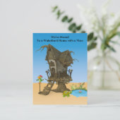 Nieuw adres Waterfront Home Aankondigingskaart (Staand voorkant)