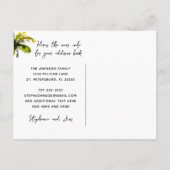 Nieuw adres Waterfront palmboom verplaatsen Aankondigingskaart (Achterkant)